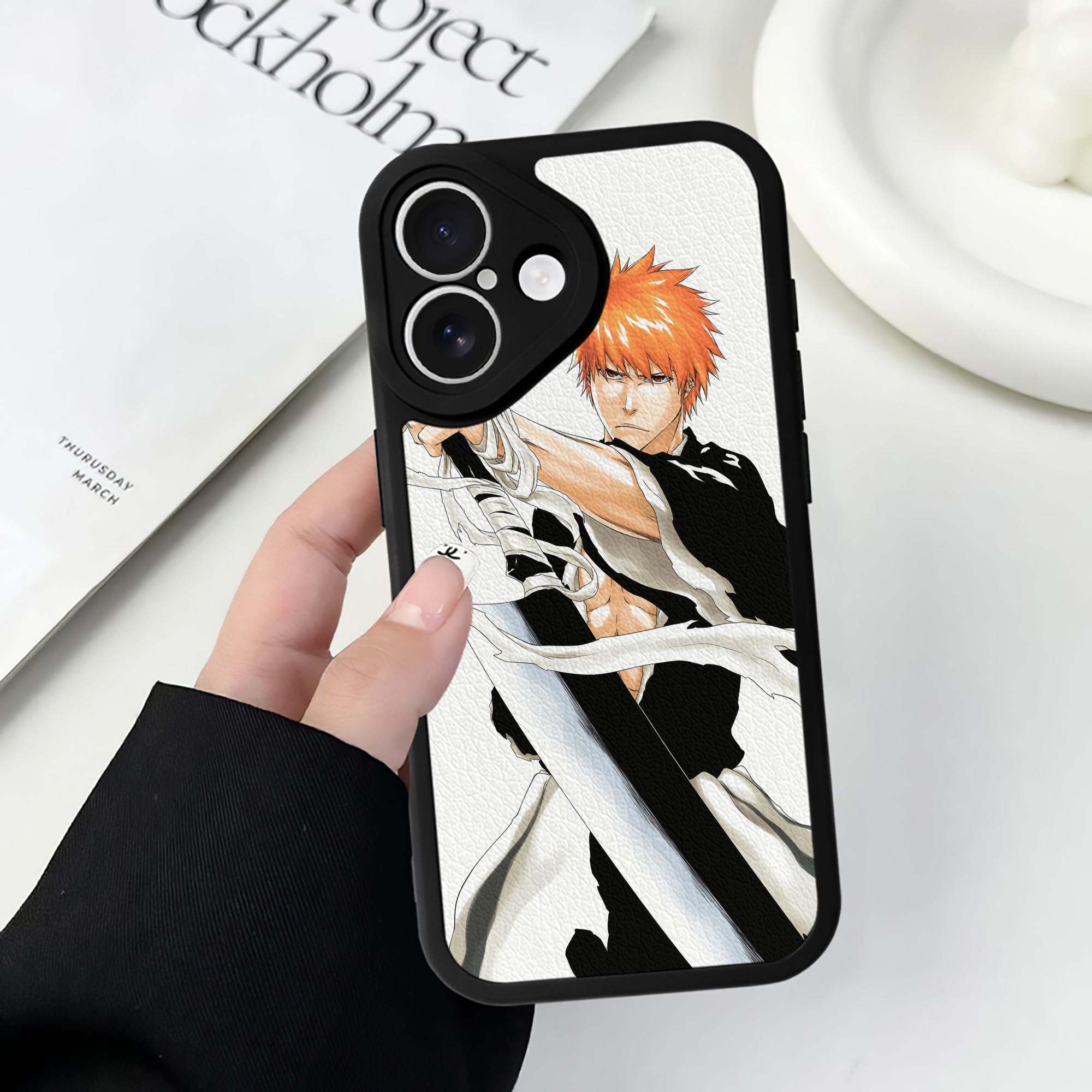 （画像用） ブリーチ BLEACH 【iPhone 16シリーズ対応】シリコンスマホケース（レザー調） 材質：シリコン